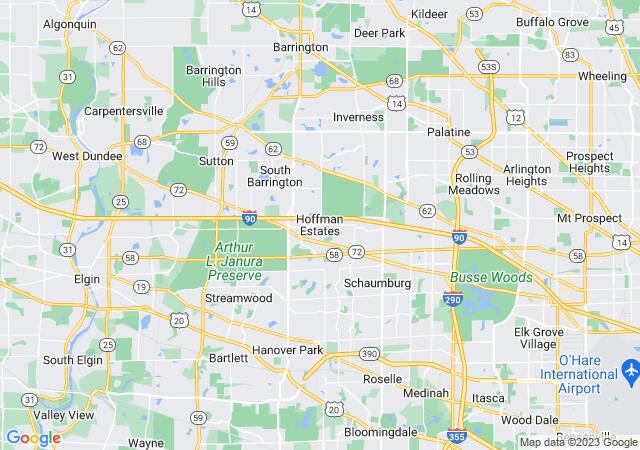 Google Map image for Hoffman Estates, Illinois