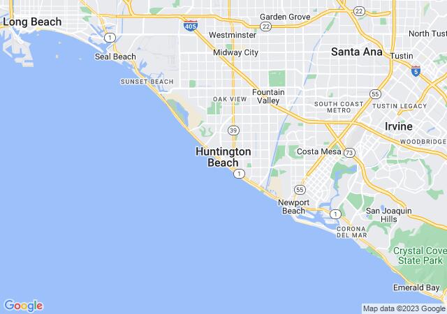 Google Map image for Huntington Beach, California
