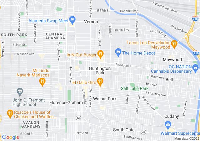 Google Map image for Huntington Park, California