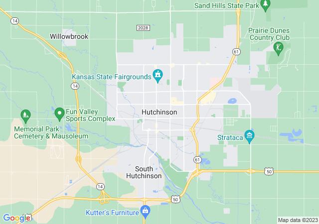 Google Map image for Hutchinson, Kansas