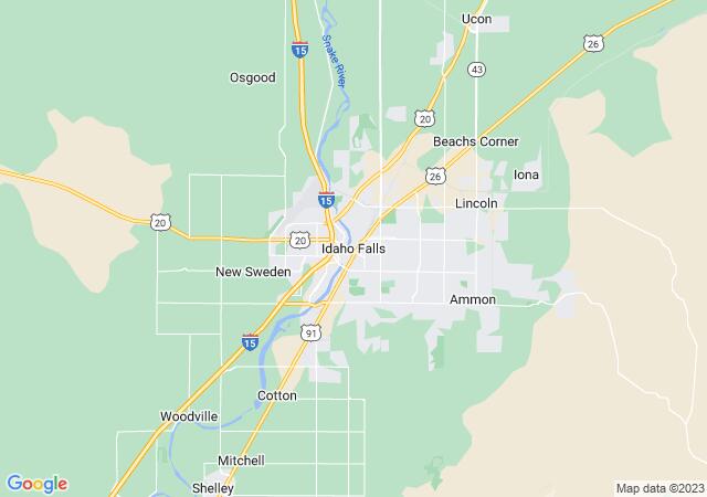 Google Map image for Idaho Falls, Idaho
