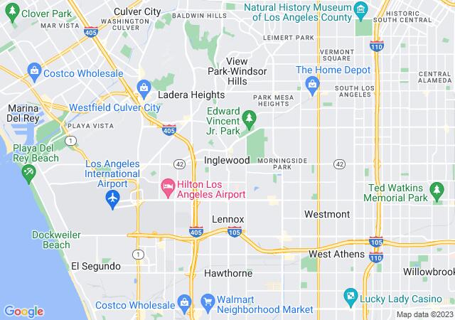 Google Map image for Inglewood, California
