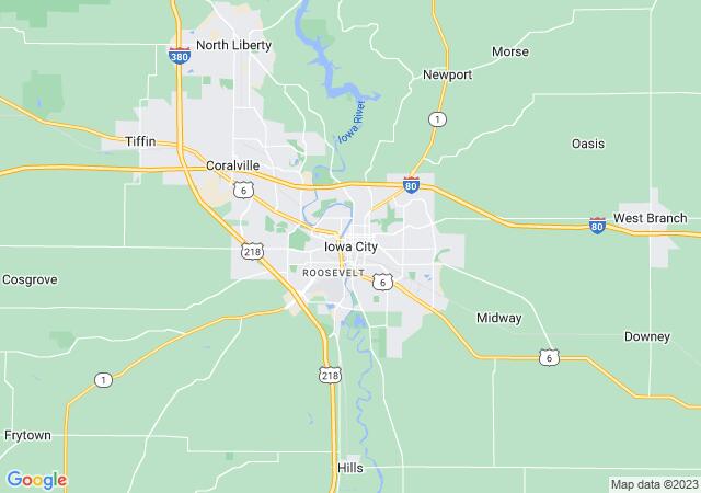 Google Map image for Iowa City, Iowa