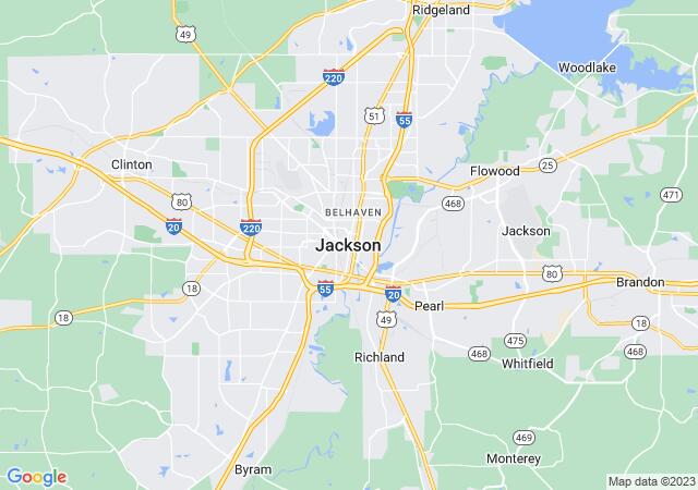 Google Map image for Jackson, Mississippi