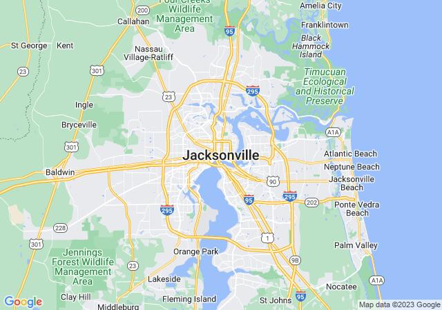 Google Map image for Jacksonville, Florida
