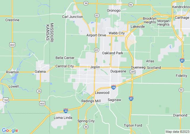 Google Map image for Joplin, Missouri