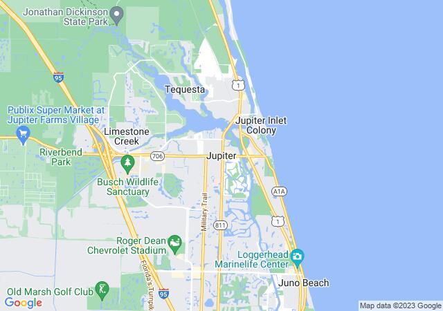Google Map image for Jupiter, Florida