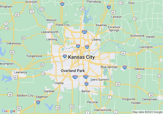 Google Map image for Kansas City, Missouri
