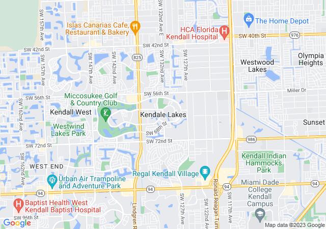 Google Map image for Kendale Lakes, Florida