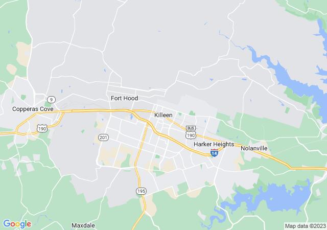 Google Map image for Killeen, Texas