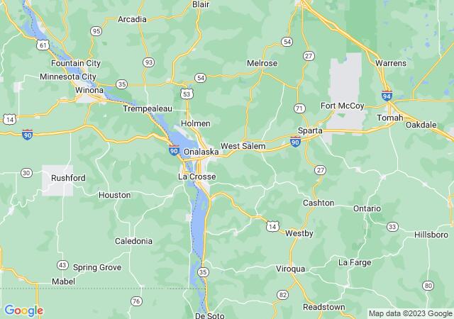 Google Map image for La Crosse, Wisconsin
