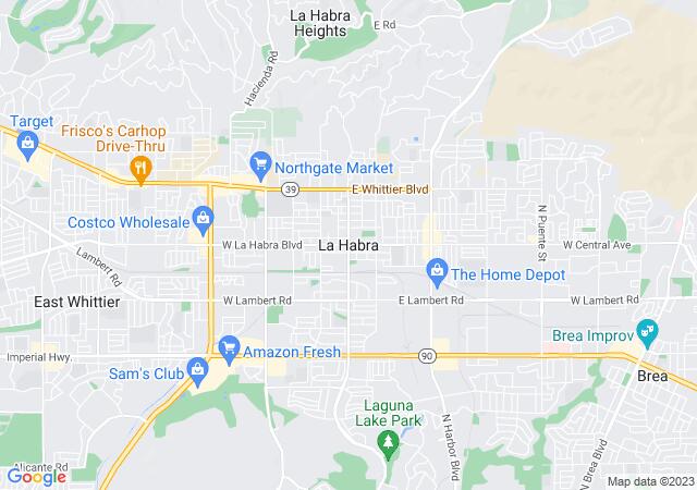 Google Map image for La Habra, California