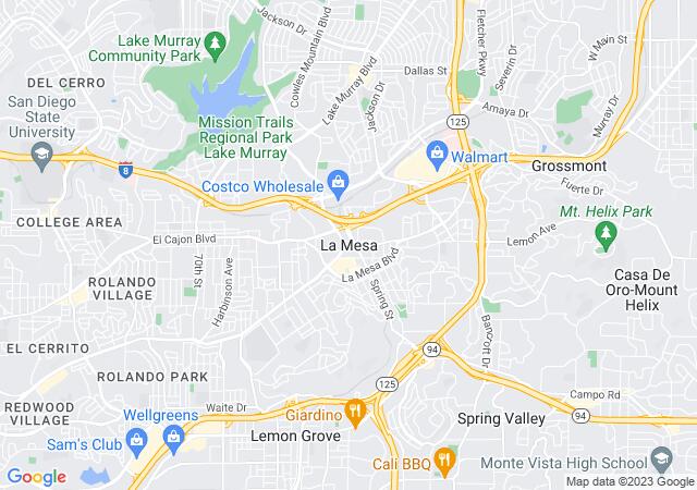 Google Map image for La Mesa, California