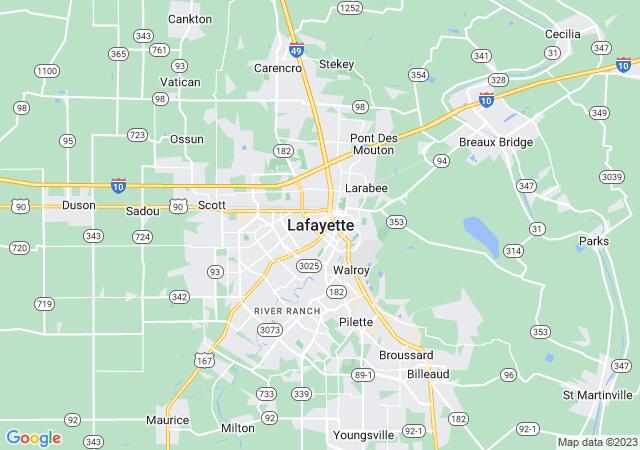 Google Map image for Lafayette, Louisiana
