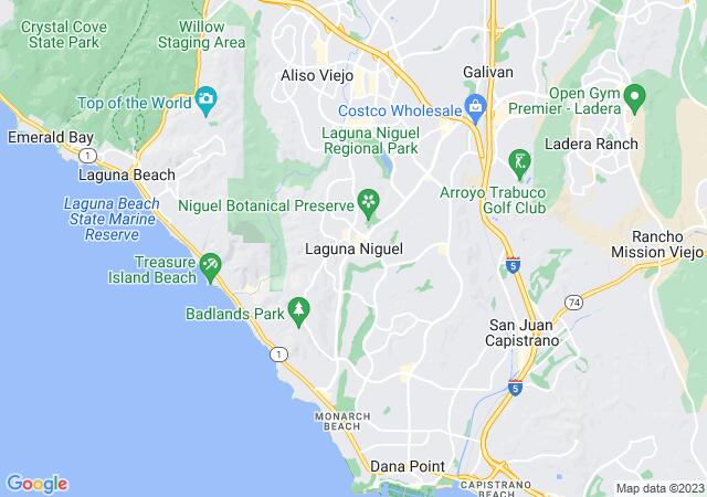Google Map image for Laguna Niguel, California