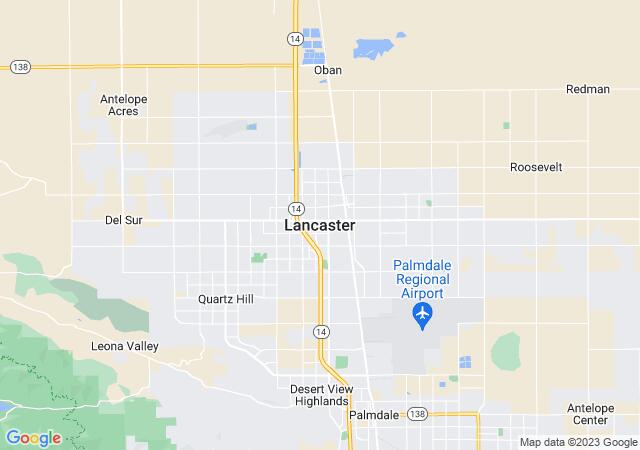 Google Map image for Lancaster, California