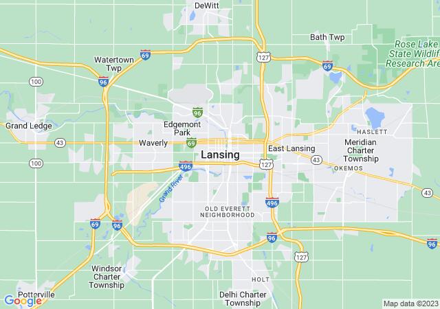 Google Map image for Lansing, Michigan
