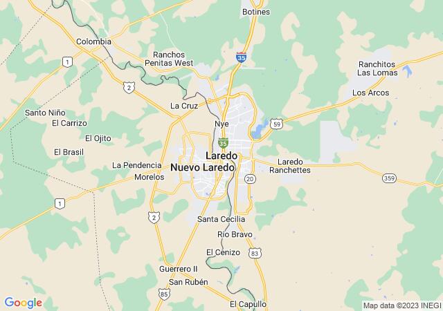 Google Map image for Laredo, Texas