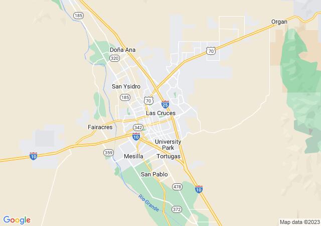 Google Map image for Las Cruces, New Mexico
