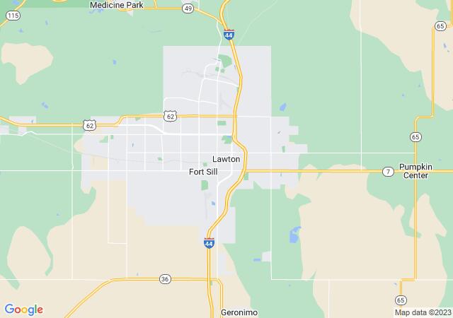 Google Map image for Lawton, Oklahoma