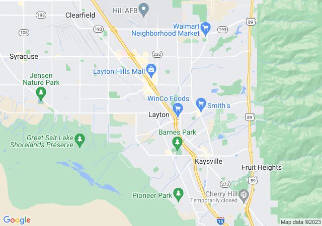 Google Map image for Layton, Utah