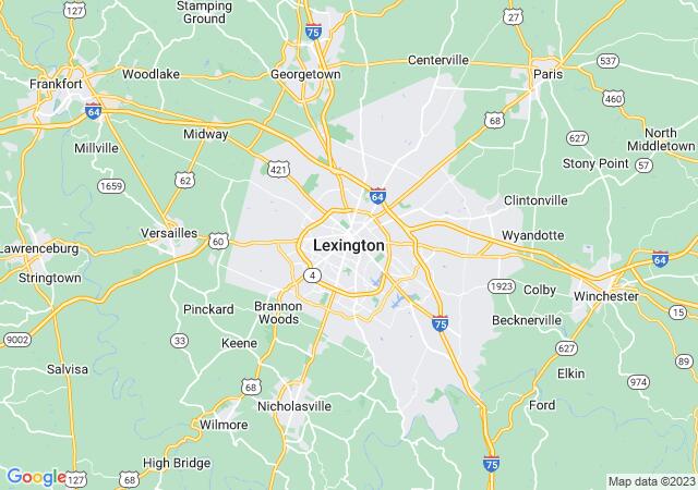 Google Map image for Lexington-Fayette, Kentucky