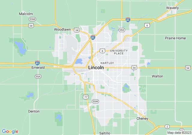 Google Map image for Lincoln, Nebraska