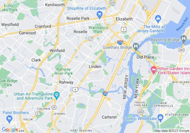 Google Map image for Linden, New Jersey