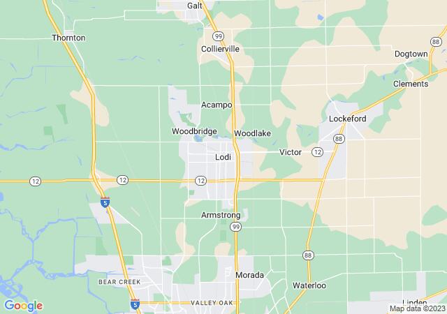 Google Map image for Lodi, California
