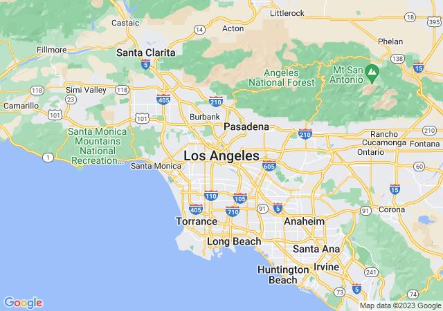 Google Map image for Los Angeles, California