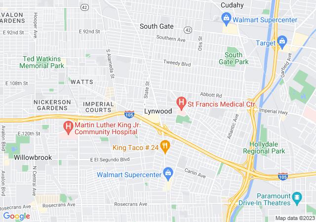 Google Map image for Lynwood, California