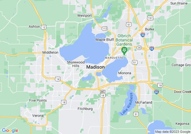 Google Map image for Madison, Wisconsin
