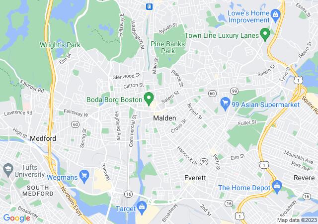 Google Map image for Malden, Massachusetts