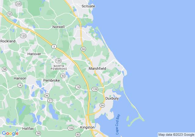Google Map image for Marshfield, Massachusetts