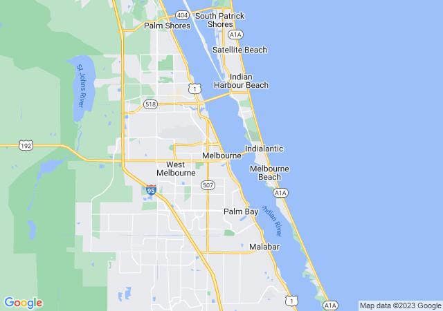 Google Map image for Melbourne, Florida