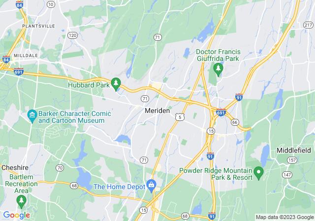 Google Map image for Meriden, Connecticut