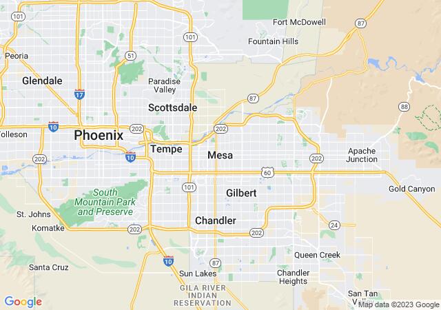 Google Map image for Mesa, Arizona