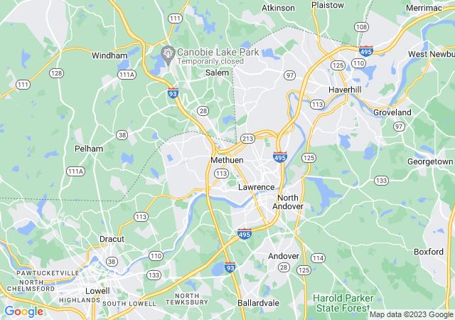Google Map image for Methuen, Massachusetts