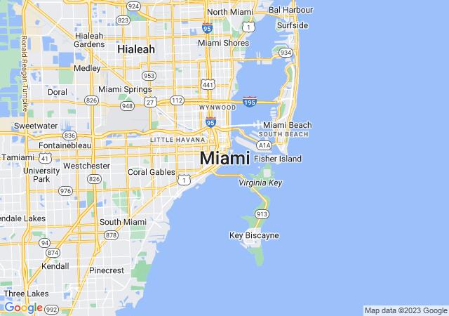 Google Map image for Miami, Florida