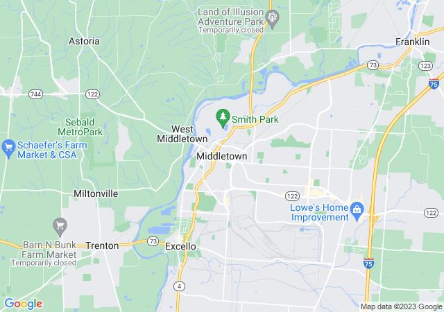 Google Map image for Middletown, Ohio