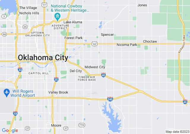 Google Map image for Midwest City, Oklahoma
