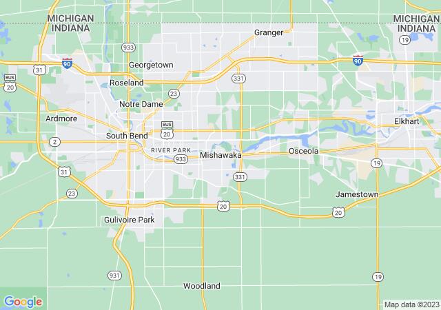 Google Map image for Mishawaka, Indiana