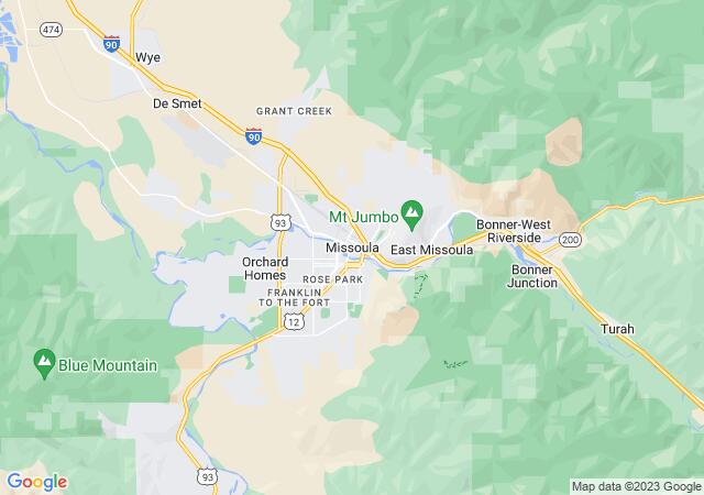 Google Map image for Missoula, Montana