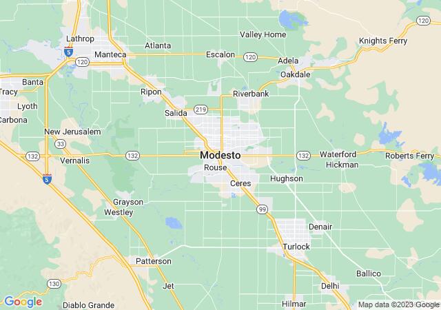 Google Map image for Modesto, California