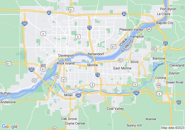 Google Map image for Moline, Illinois