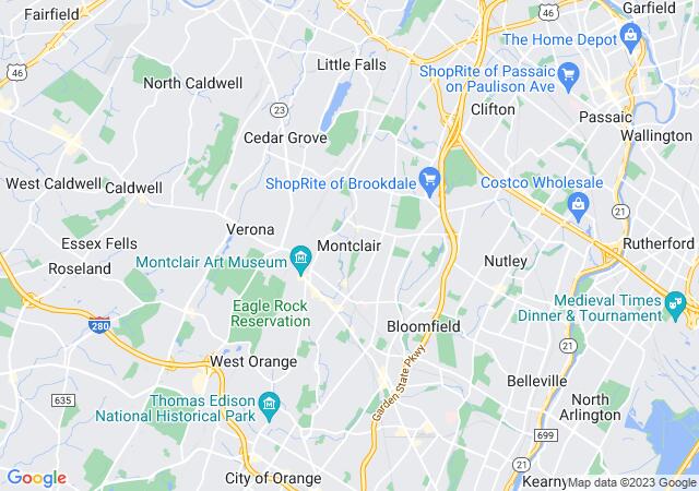 Google Map image for Montclair, New Jersey
