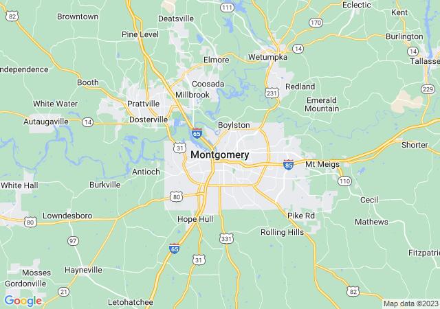 Google Map image for Montgomery, Alabama