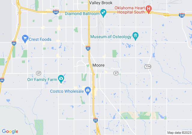 Google Map image for Moore, Oklahoma