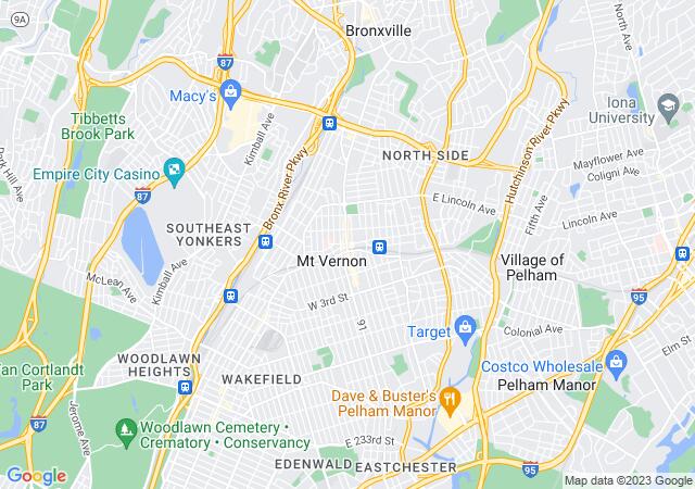 Google Map image for Mount Vernon, New York