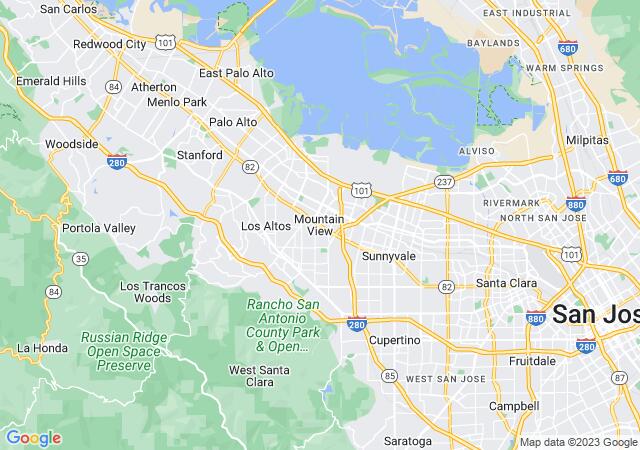 Google Map image for Mountain View, California